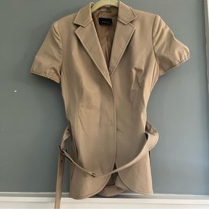 Akris Beige Short Sleeve Jacket w/ Belt